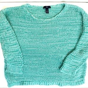 Women's GAP Turquoise Loose Knit Sweater Sz Small